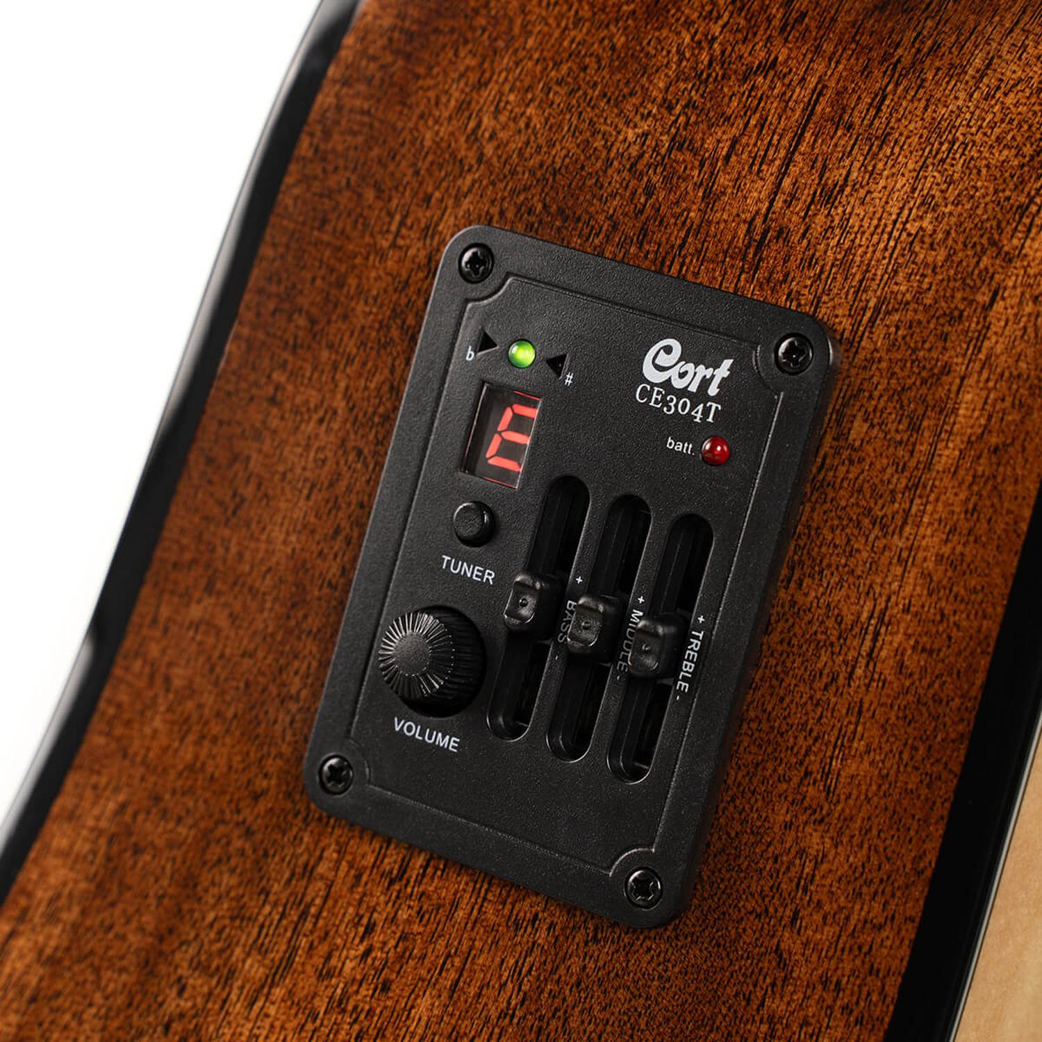 Cort EARTH60CE 6 String Acoustic Guitar - Image 5