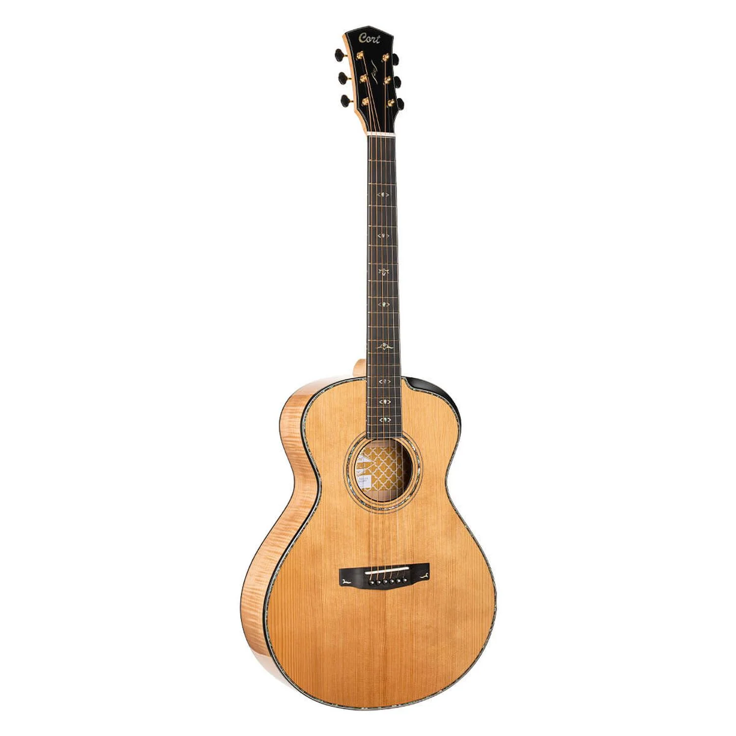 Cort Gold-Passion 6 String Electro Acoustic Guitar with Case - Natural Glossy