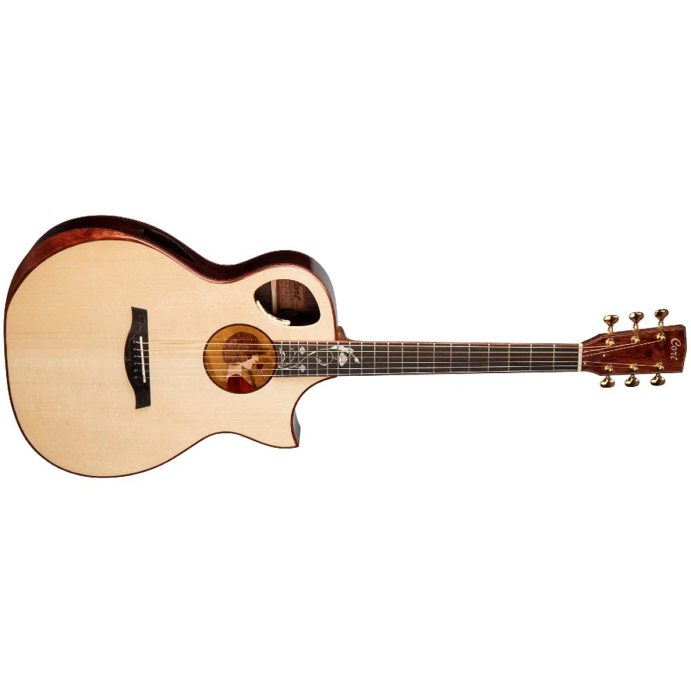 Cort Gold Roselyn LE Limited Edition Electro Acoustic Guitar With Case - Natural - Image 2