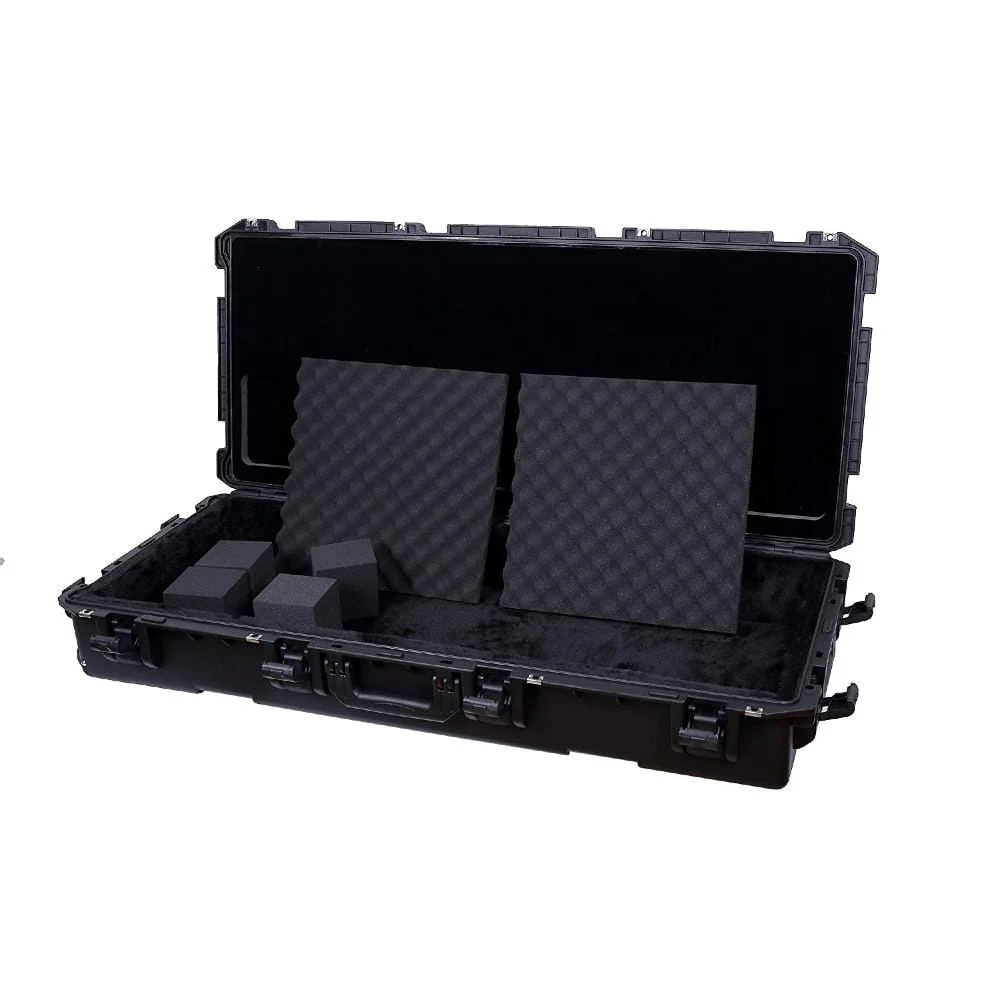 Crossrock CRA961PE 61 Injection Molded Note Keyboard Flight Case with Wheel - Image 2
