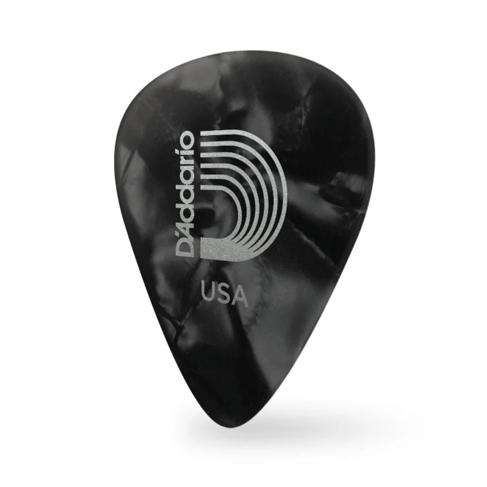 D'Addario Classic Celluloid Black Pearl 1.25mm Extra Heavy Gauge Guitar Pick - Image 2