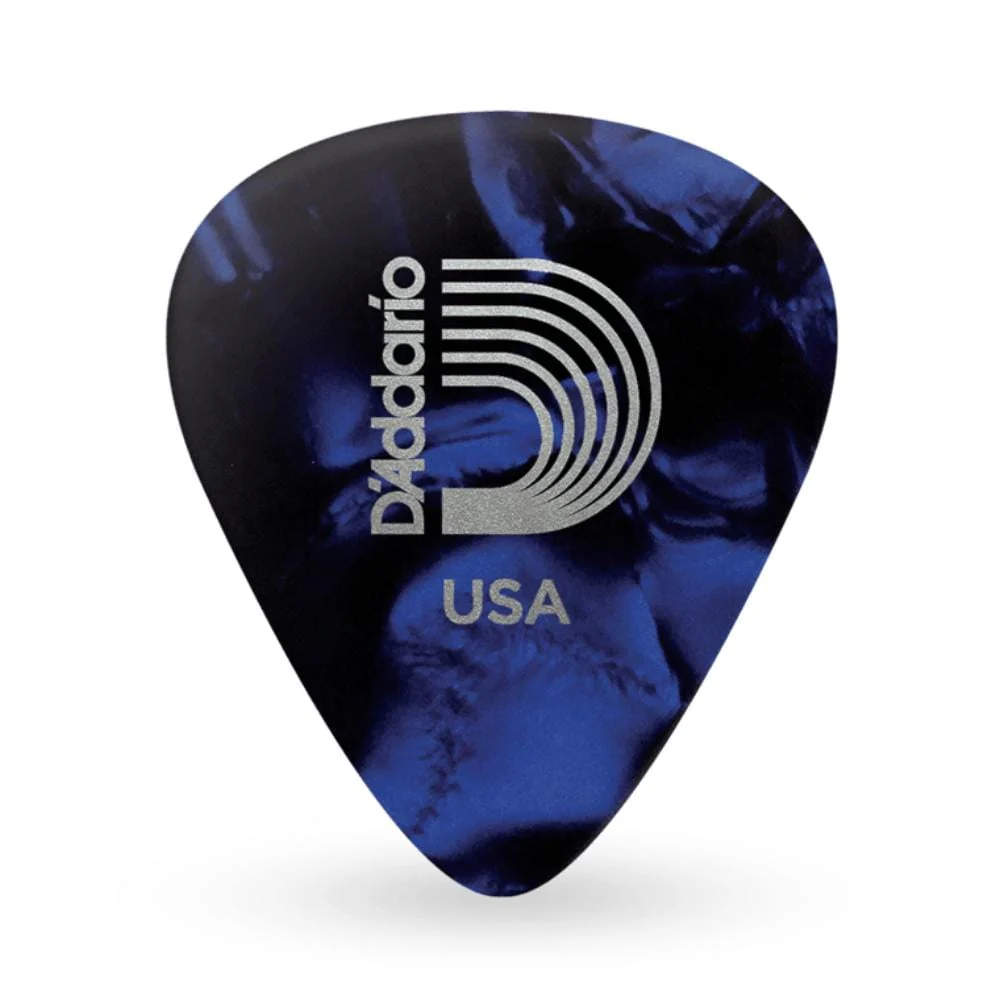 D'Addario Classic Celluloid Blue Pearl 0.50mm Light Gauge Guitar Pick