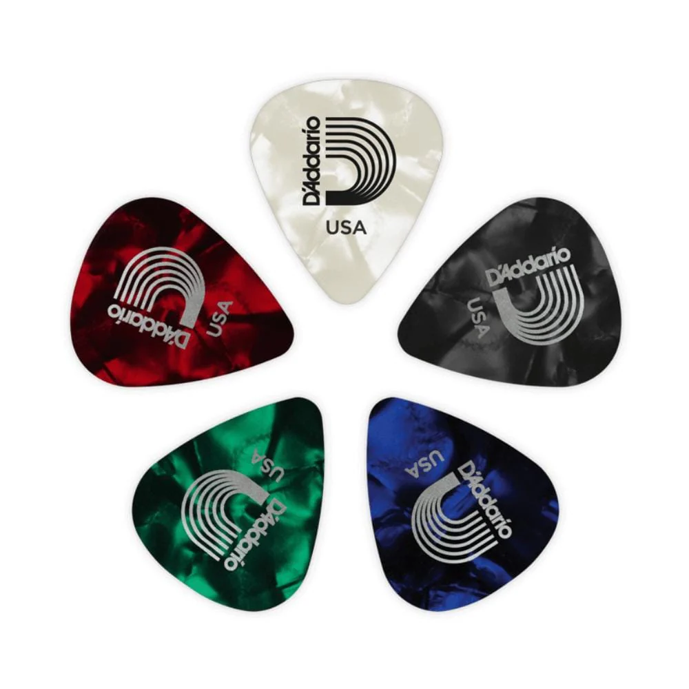 D'Addario Classic Pearl Celluloid 1.25mm Extra Heavy Gauge Assortment Pack