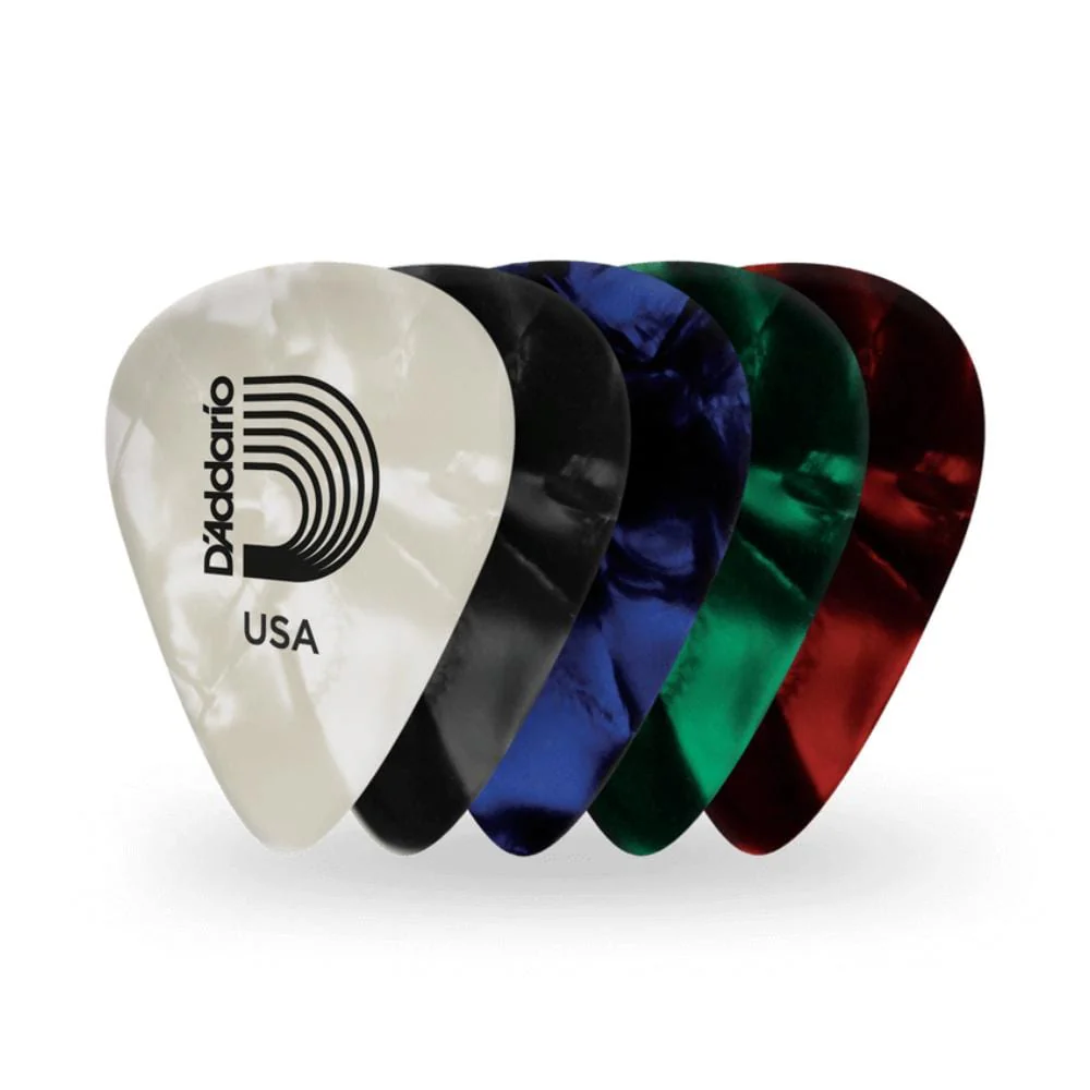 D'Addario Classic Pearl Celluloid 1.25mm Extra Heavy Gauge Assortment Pack - Image 2