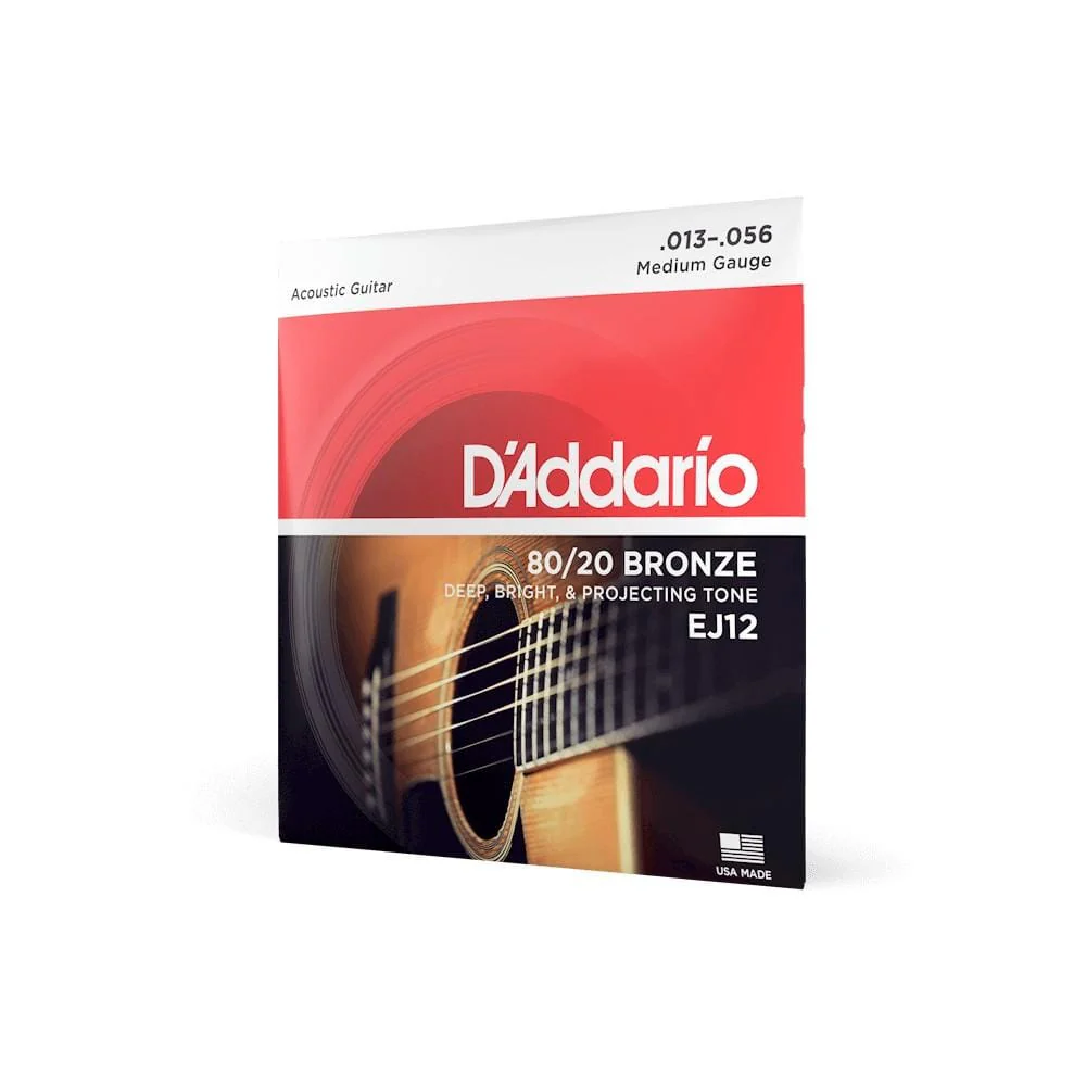 D'Addario EJ12 80/20 Bronze Medium Acoustic Guitar String Set - Image 2