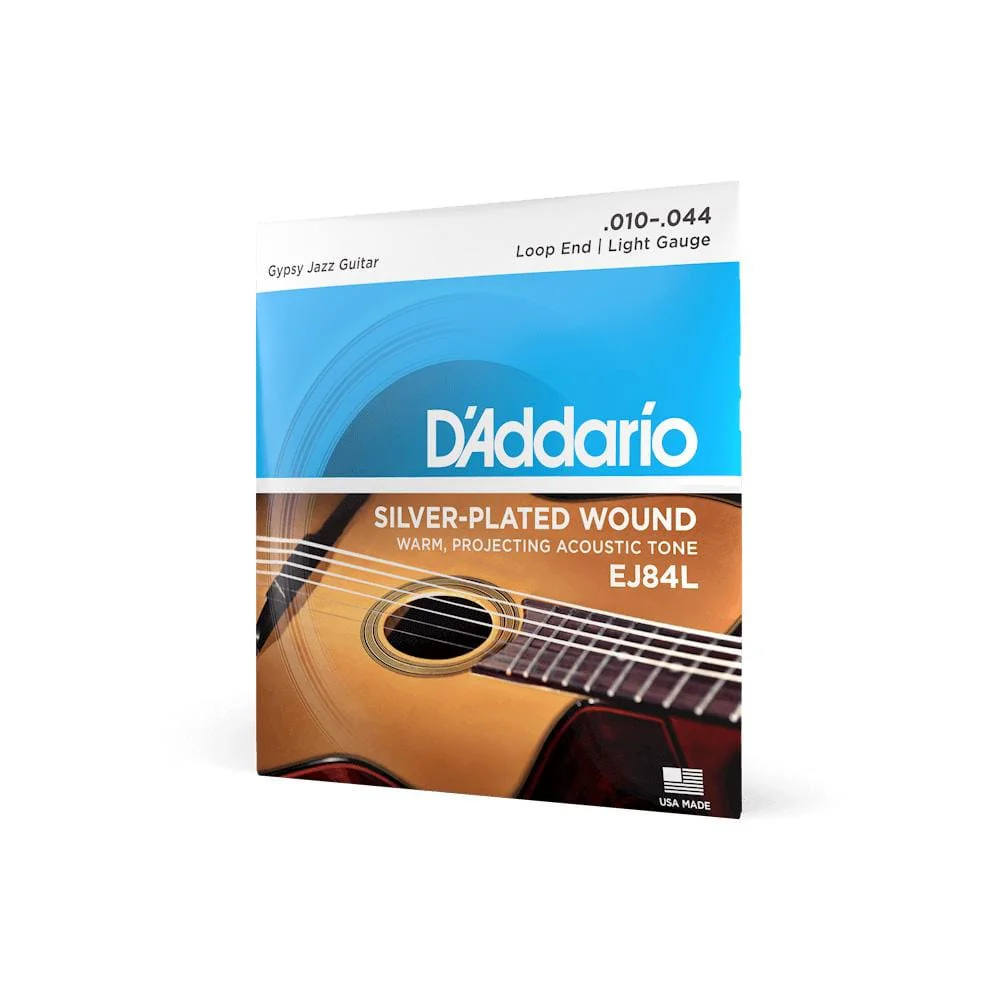 D'Addario EJ84L Gypsy Jazz Silver Acoustic Guitar String Set