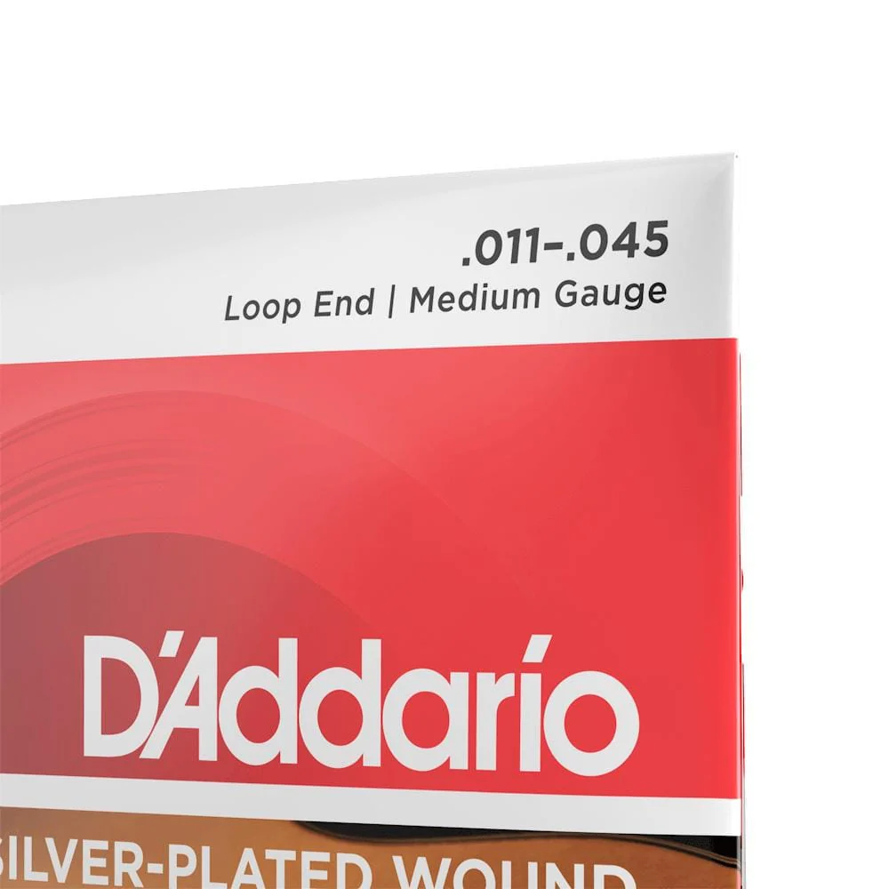 D'Addario EJ84M SET Gypsy Jazz Silver Medium Acoustic Guitar String Set - Image 4