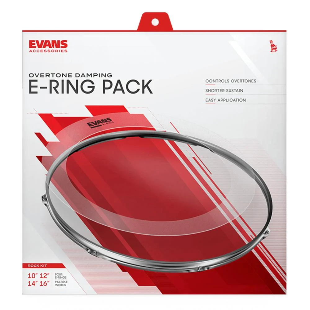 D'Addario ER-ROCK 10-12-16 Inch E-Ring Rock Pack With 14 Inch Snare E-Ring - Image 2