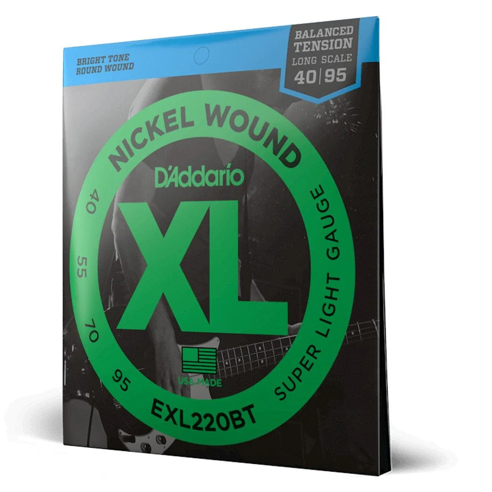 Daddario EXL220BT Bass Guitar Strings Balanced Tension Nickel Wound - Image 2