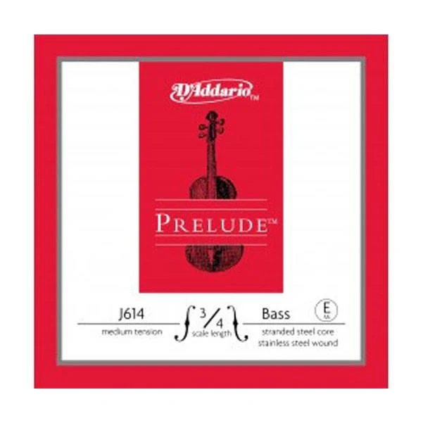 D'Addario Prelude Double Bass Strings - E J614, 3/4M, Medium