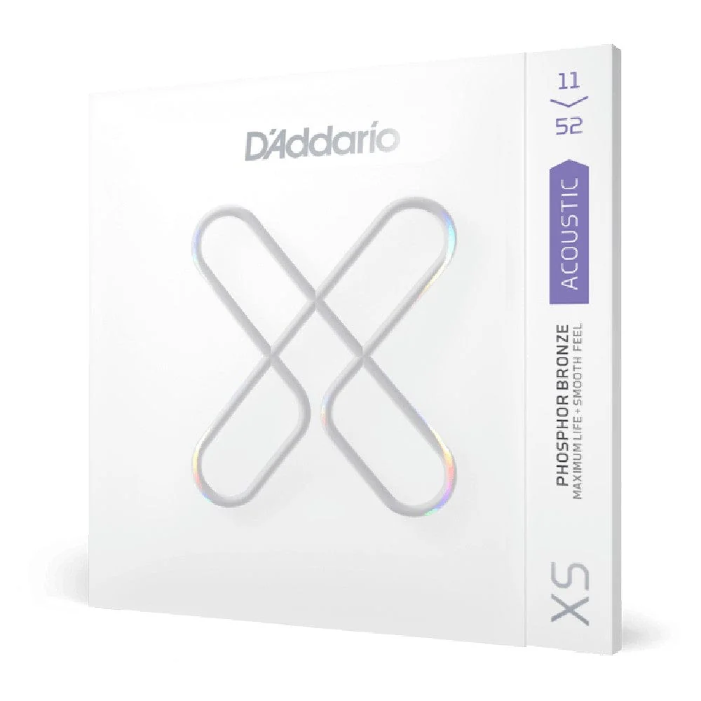 D'Addario XS Acoustic Guitar coated Strings Phosphor Bronze, Custom Light, 11-52 - Image 5