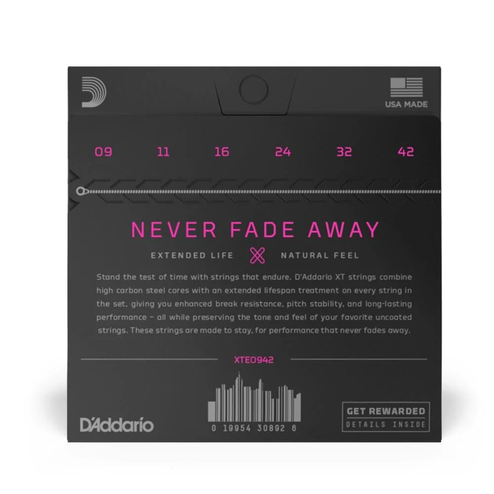 D'Addario XT Nickel Plated Steel Electric Guitar Strings Coated Set - Image 3