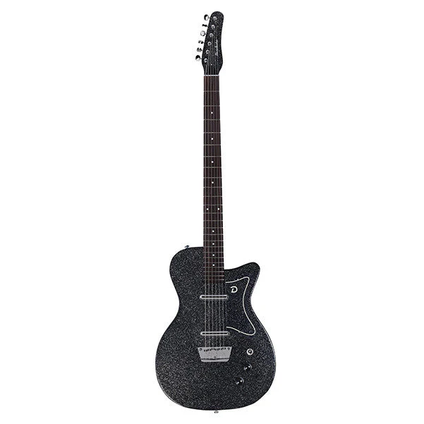 Danelectro Baritone Semi Hollow Electric Guitars - Black Metal Flake