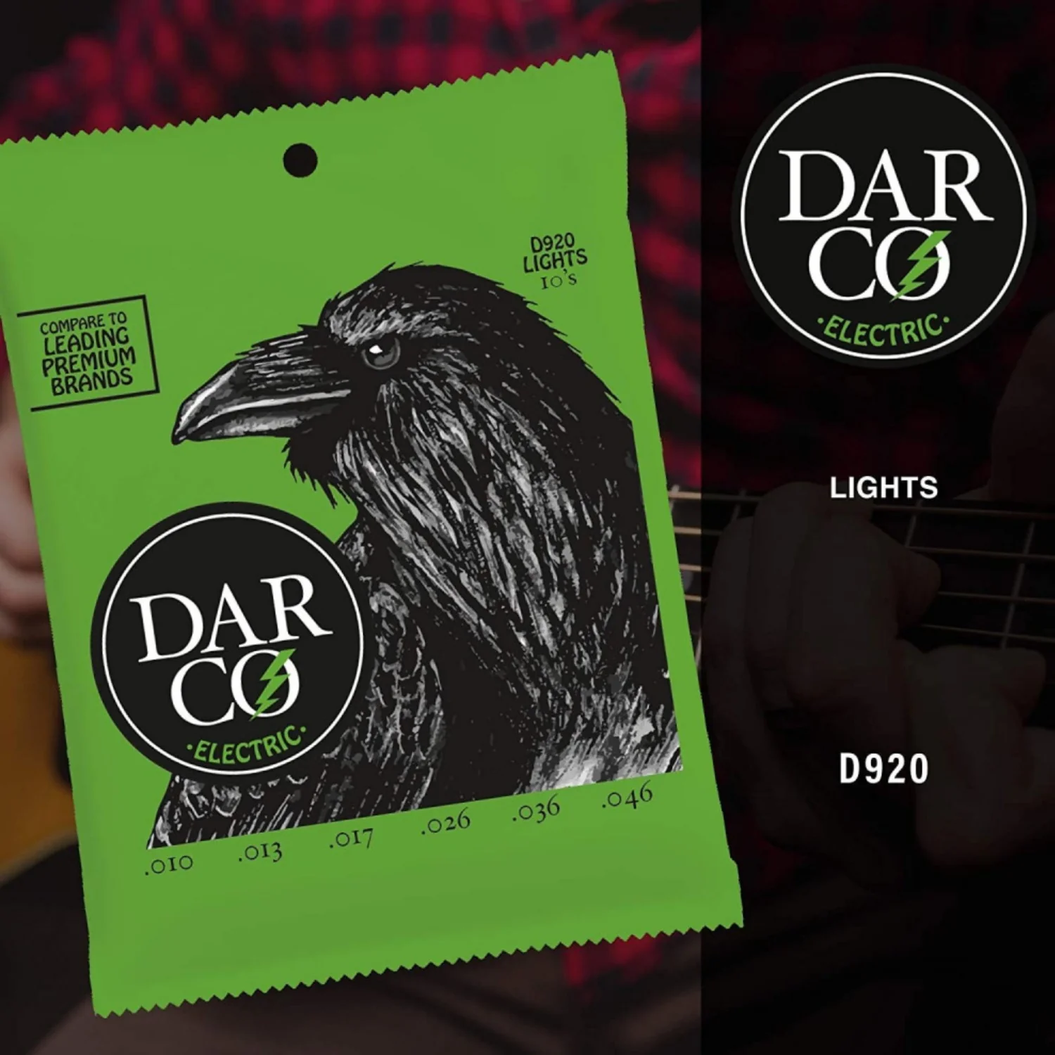 Darco Nickel Wound Electric Guitar Strings D920 - Light - 10-46 - Image 3