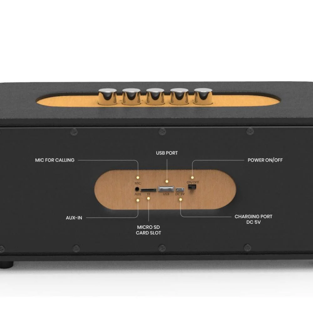 Deciwood Curved Wooden Bluetooth Speaker - Image 4