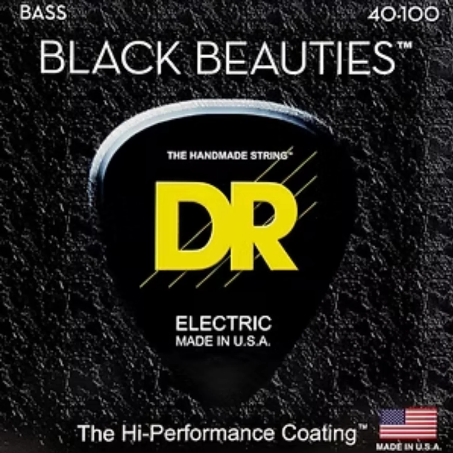 DR String BKB-40 Black Beauties Light Bass Guitar Strings Set - .040-.100