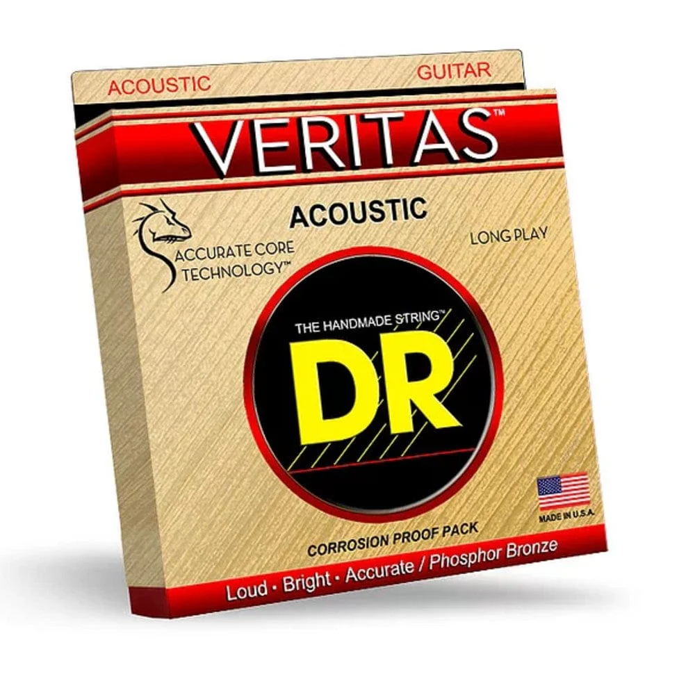 DR String Veritas Coated Core Technology Acoustic Guitar Strings - Custom Light - 11-50 - Image 2