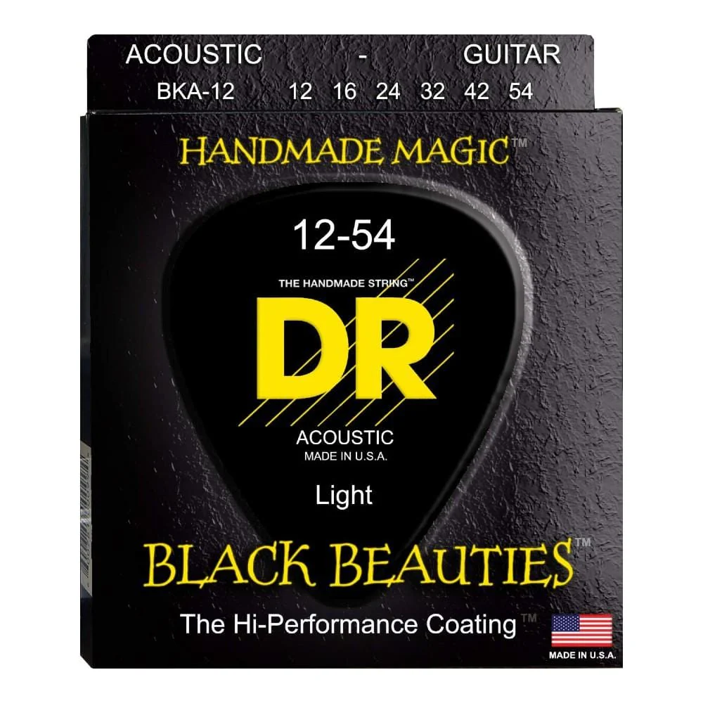 DR Strings Black Beauties Black Colored Acoustic Guitar Strings - Image 3