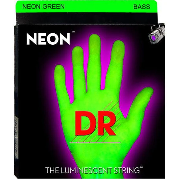DR Strings DR NGB-45 NEON HiDef Green Bass SuperStrings Medium 4-String