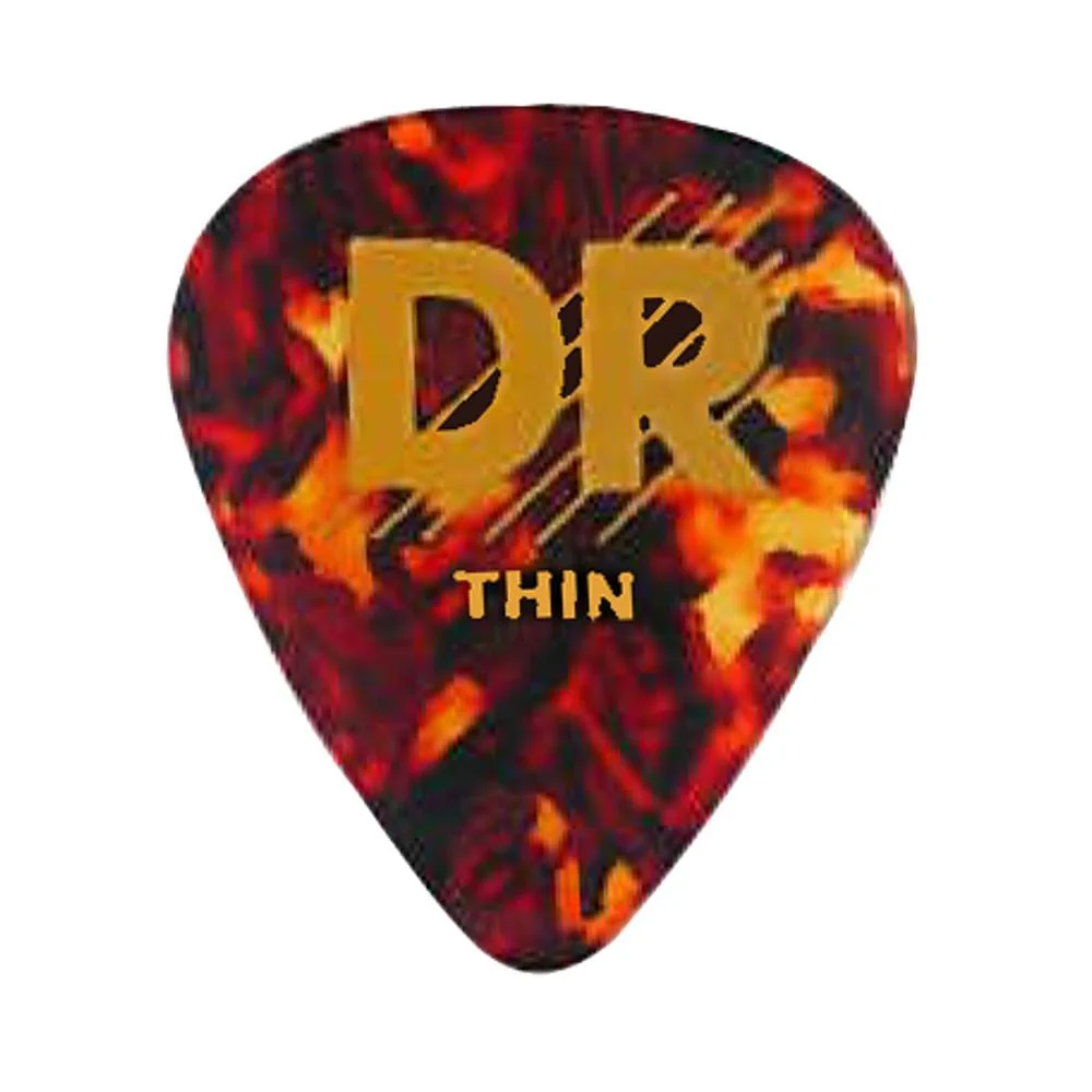 DR Tortoise Celluloid Thin Guitar Picks