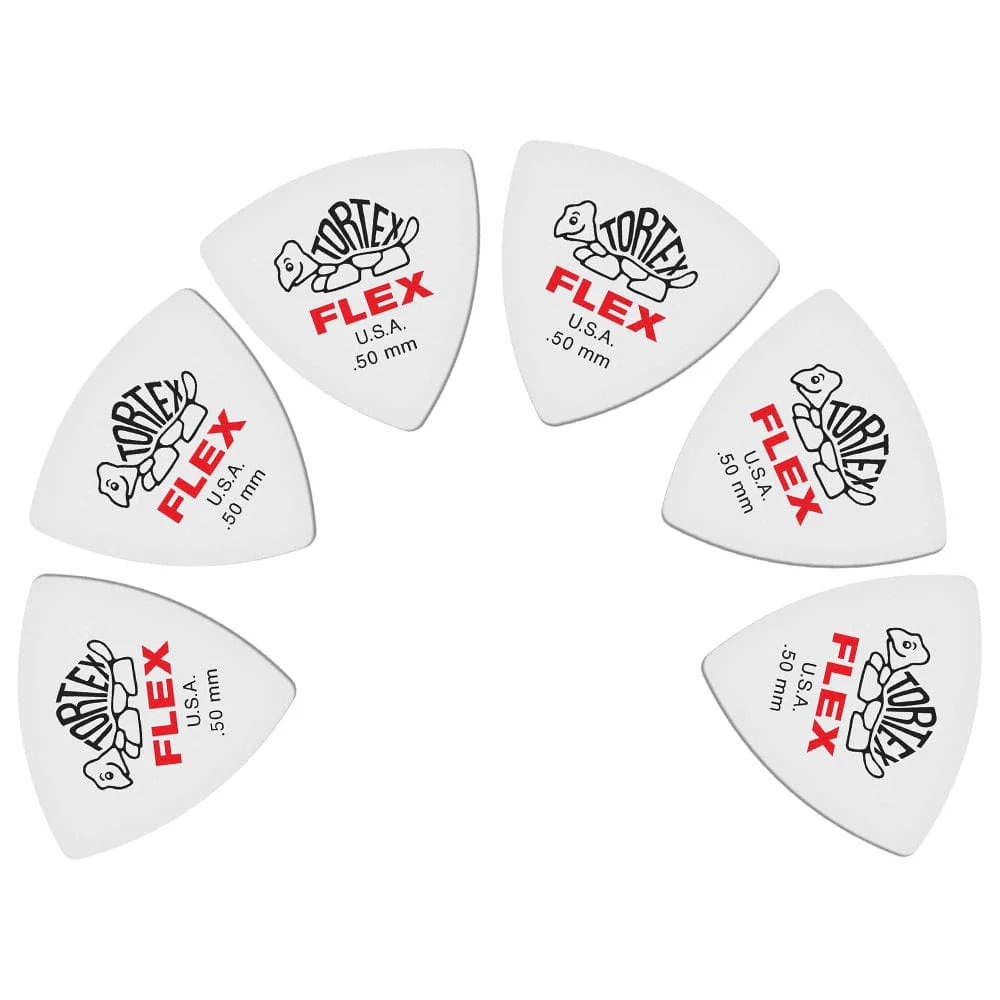 Dunlop 456P Tortex Flex Triangular Guitar Picks - Pack Of 6