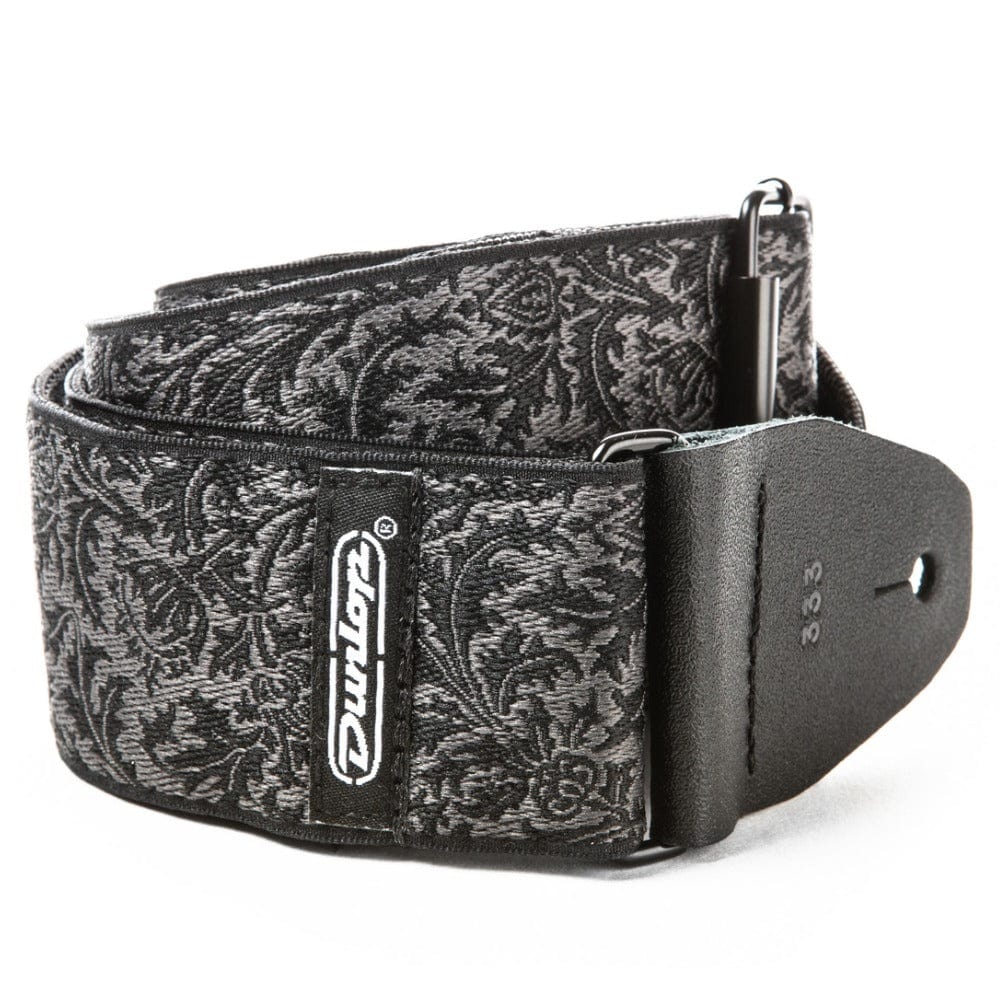 Dunlop D6714 Jacquard Woven Black Thistle Guitar Strap - Image 2