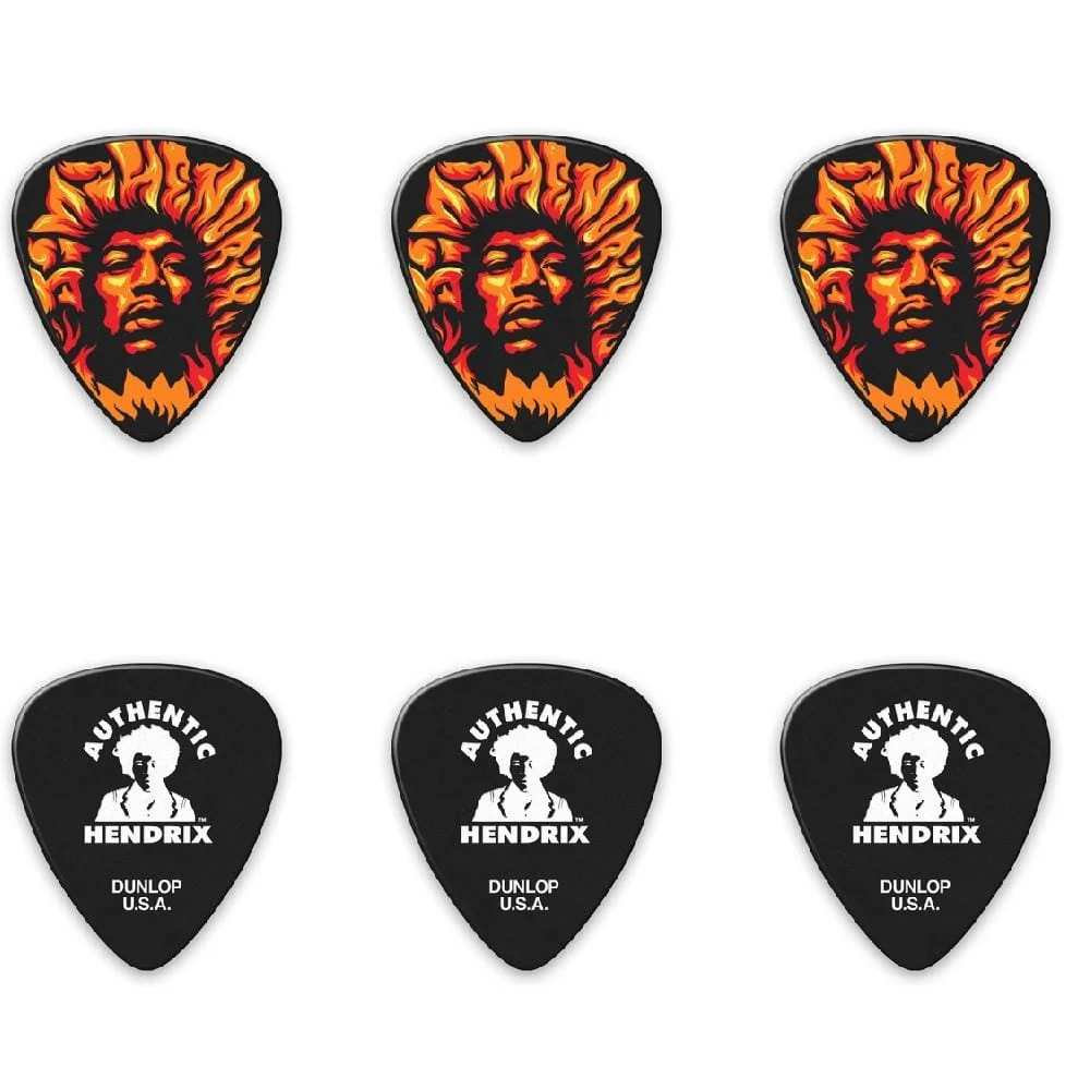Dunlop JHPT14H Hendrix Tin Ea Pick - Voodoo Fire Pack of 6 - Image 2