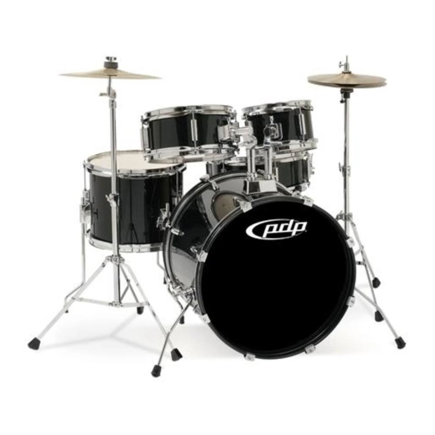 Dw Drum Workshop PDJR18KTCB PDP 5-Piece Player Junior Acoustic Drum Set- Piano Black