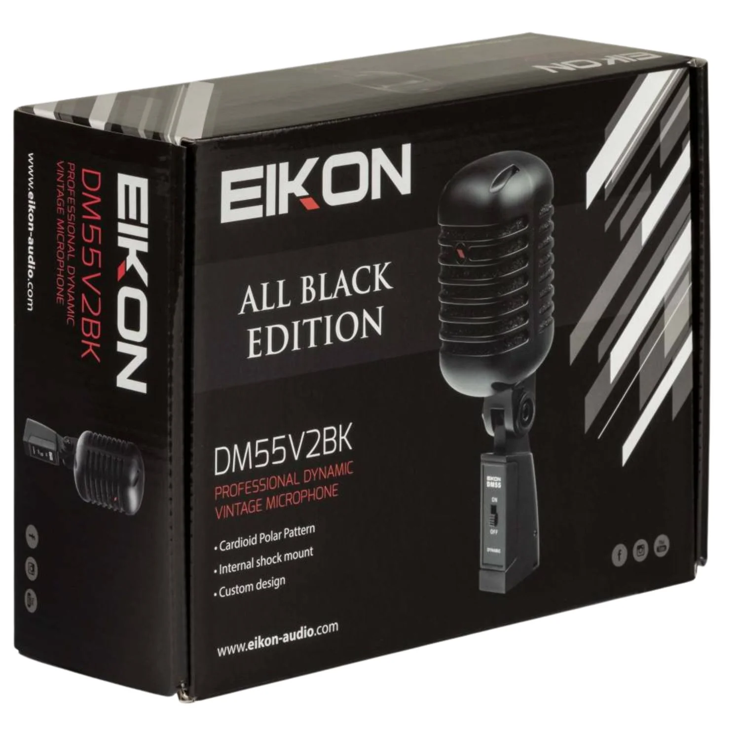 Eikon Audio DM55V2BK “VINTAGE” Professional Vocal Dynamic Microphone – Satin Black - Image 7