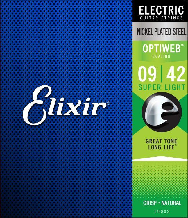 Elixir 19002 Optiweb Electric Guitar Strings Super Light - 9-42