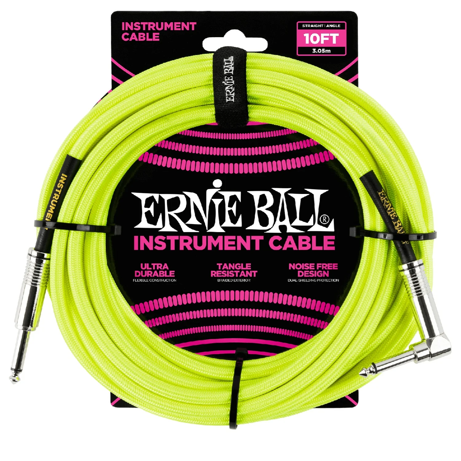 Ernie Ball 10' Braided Straight Angle Instrument Cable - Image 7
