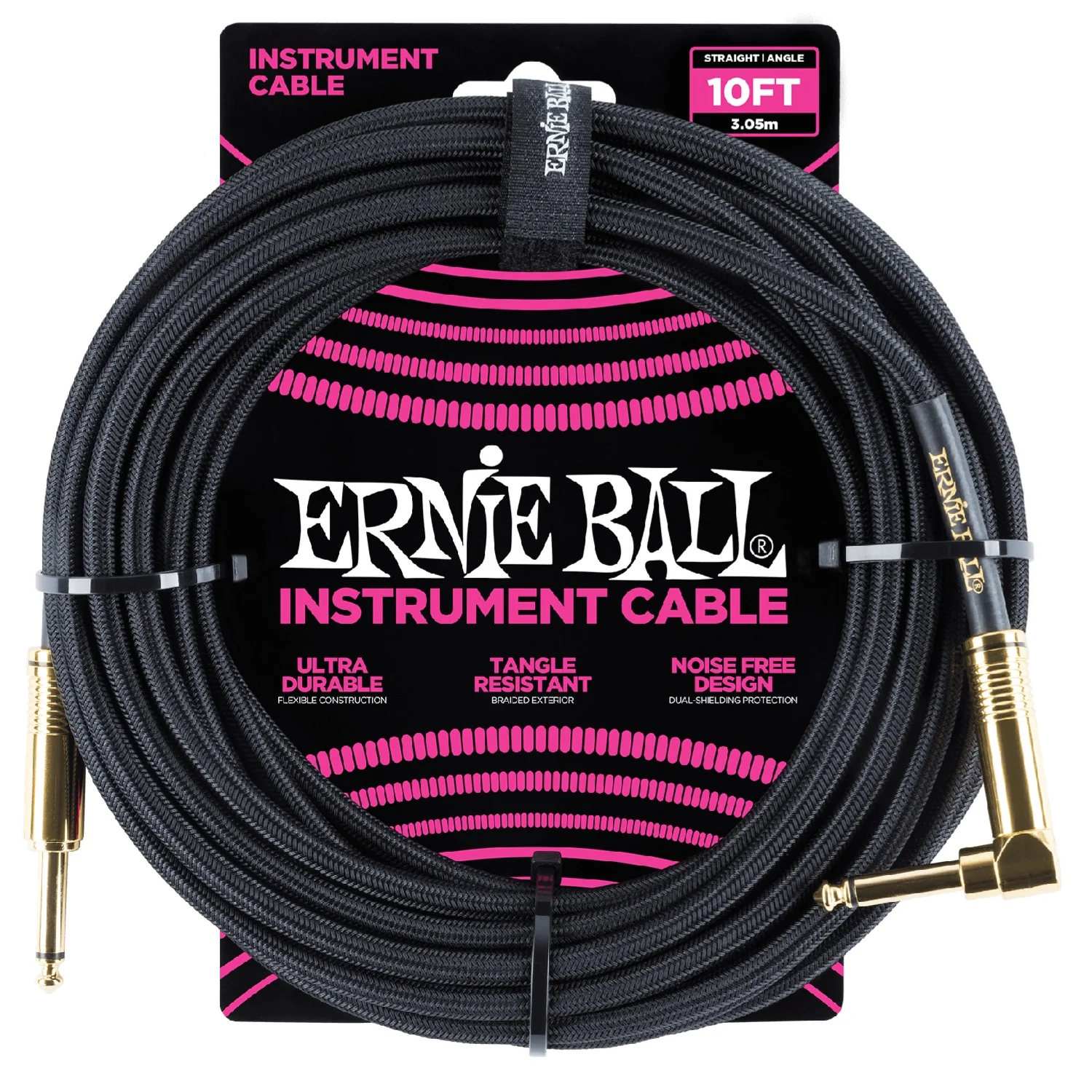 Ernie Ball 10' Braided Straight Angle Instrument Cable - Image 9