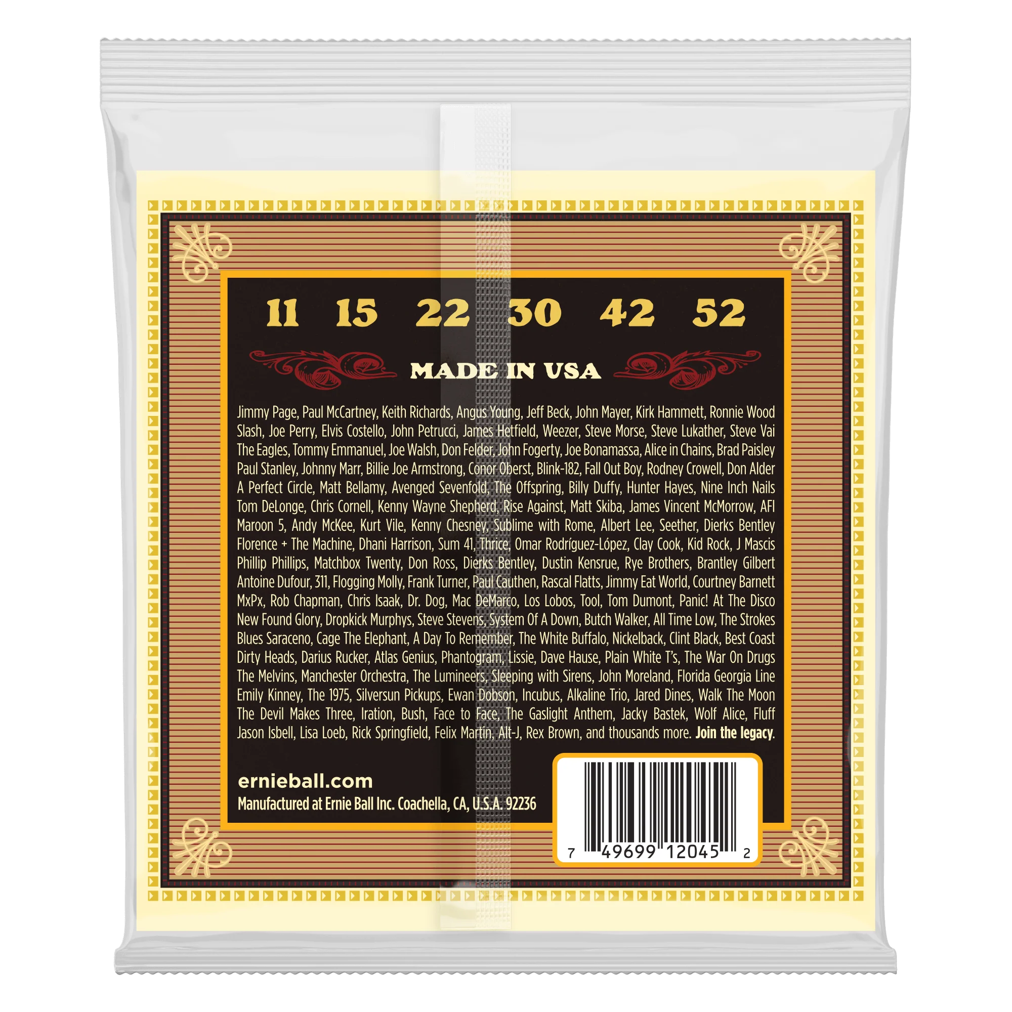 Ernie Ball 2045 Earthwood 80/20 Bronze Silk & Steel Soft Acoustic Set - Image 2
