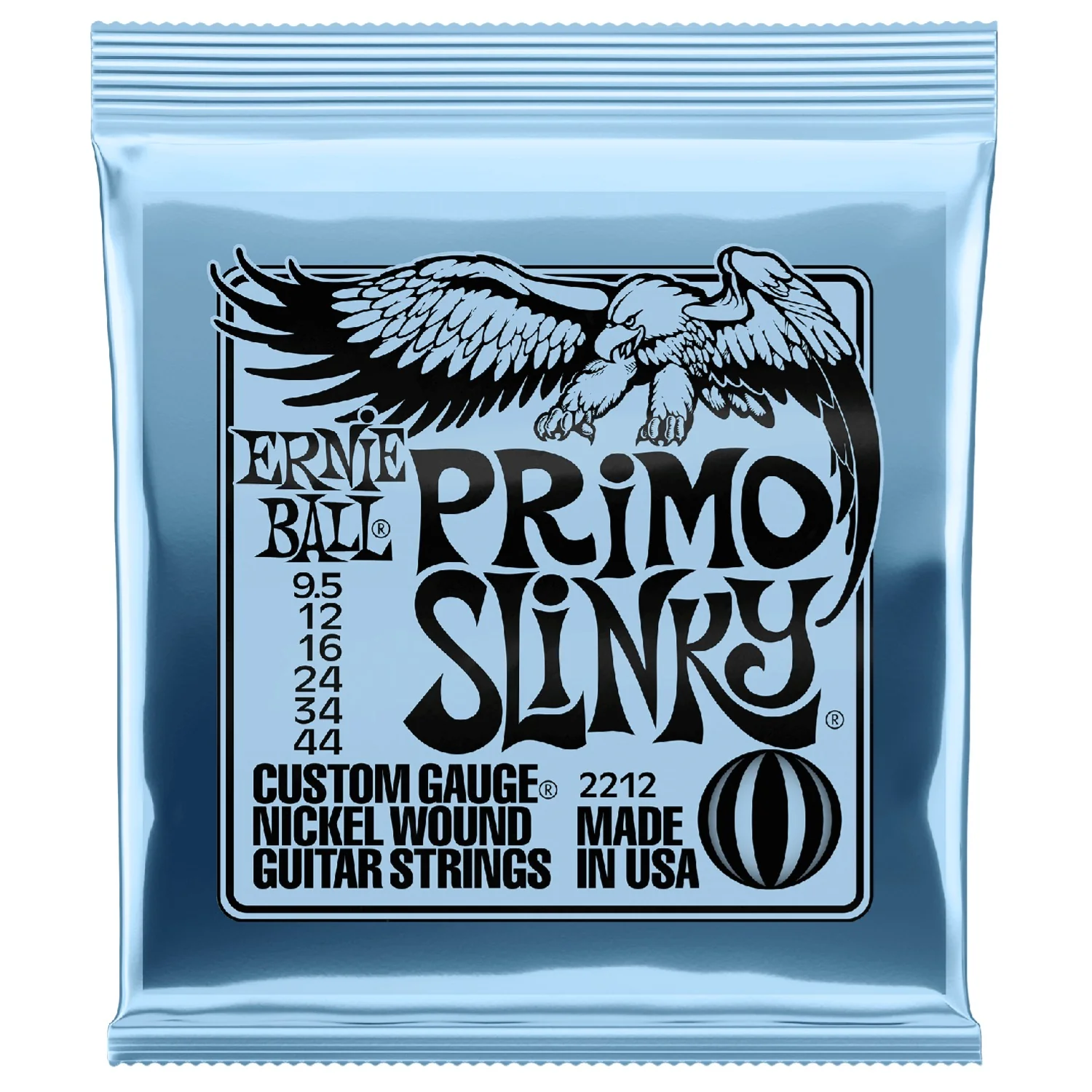 Ernie Ball 2212 Primo Slinky Nickel Wound Electric Guitar Strings 9.5-44