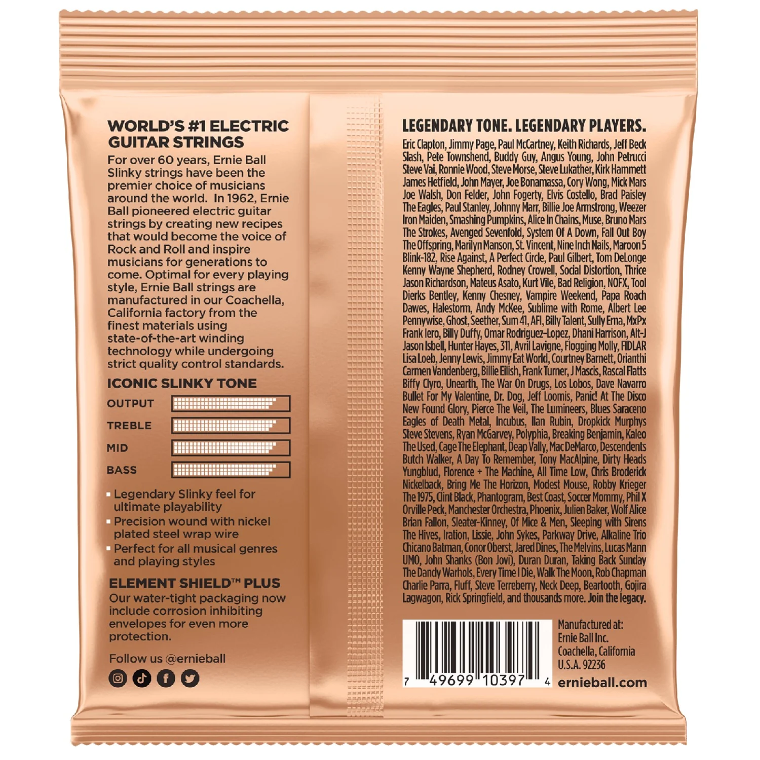 Ernie Ball 2224 Turbo Slinky Nickel Wound Electric Guitar Strings 9.5-46 - Image 2