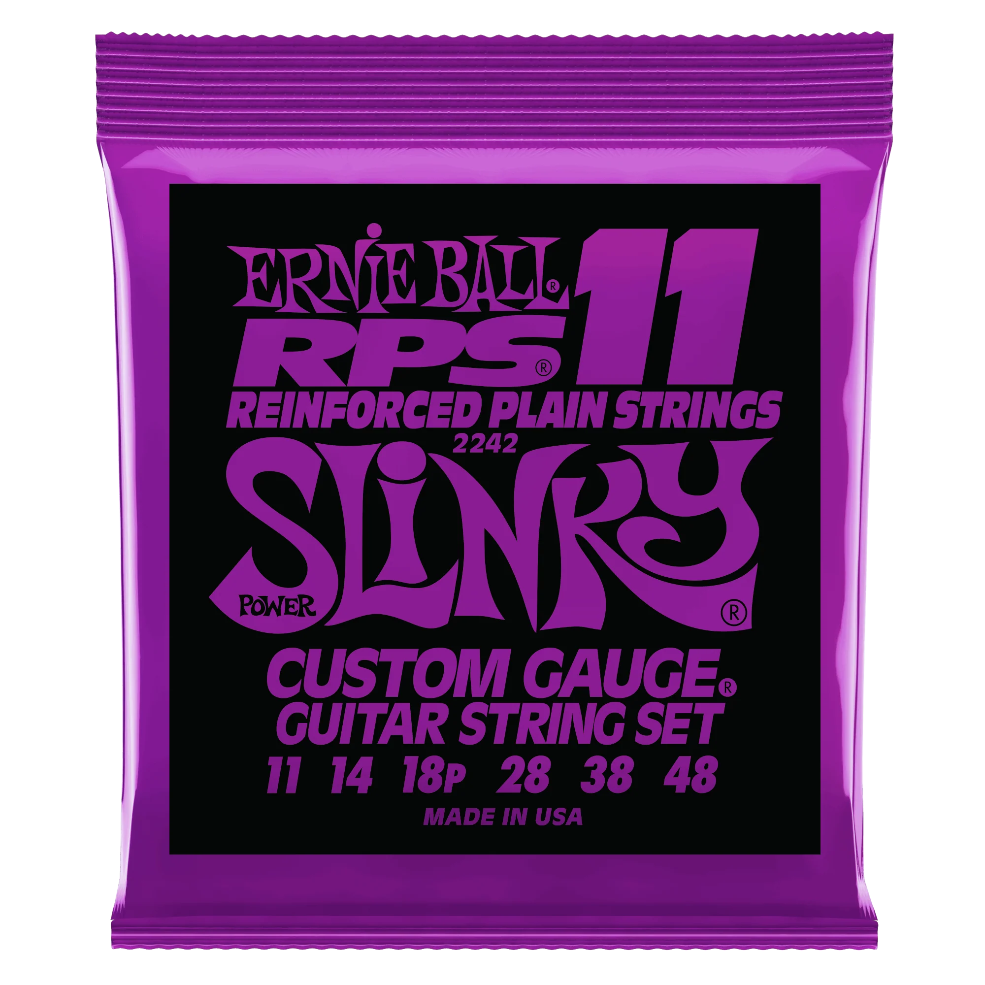 Ernie Ball 2242 Power Slinky Rps Electric Guitar Strings Nickel Wound - 11-48
