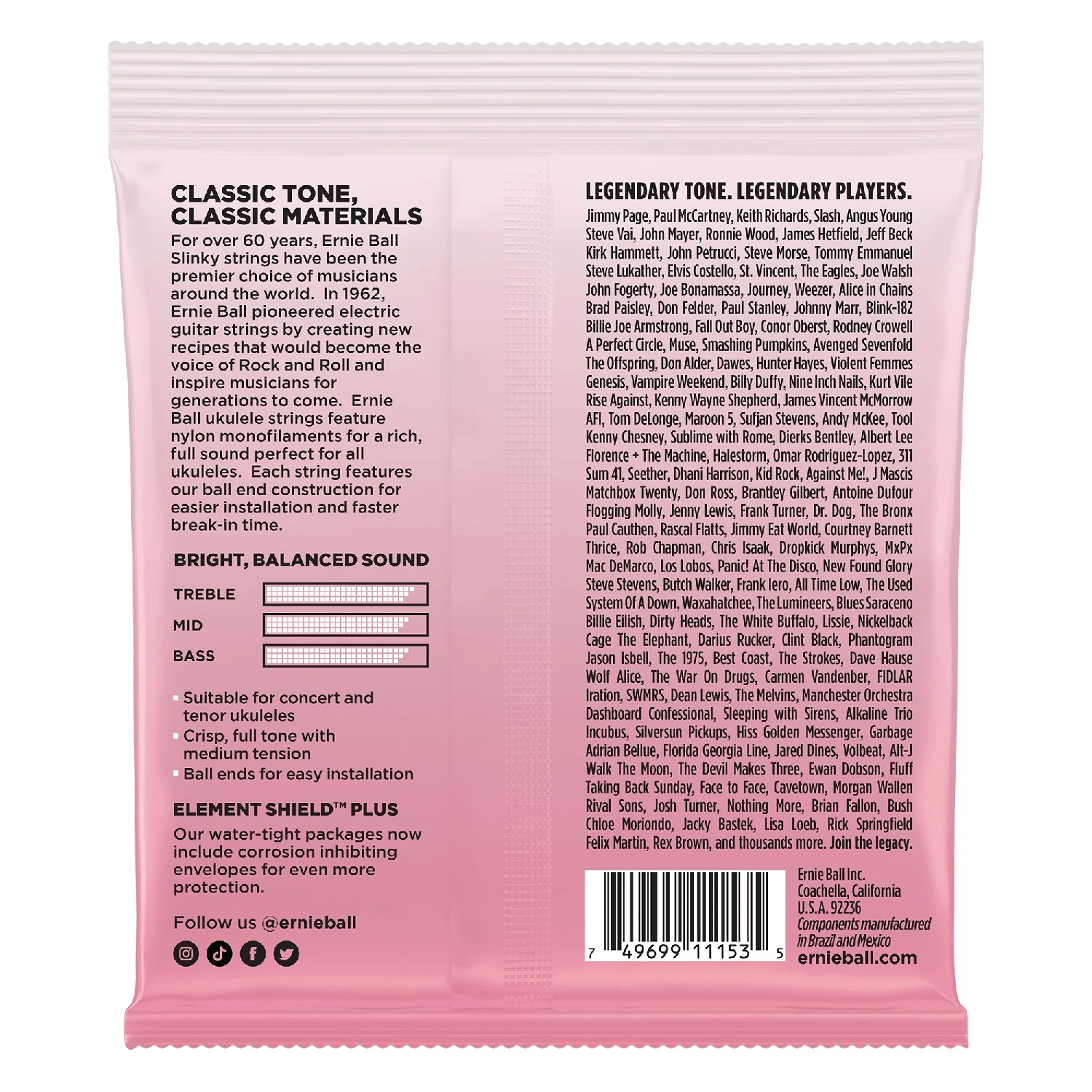 Ernie Ball 2330 Nylon Ball End Ukulele Strings with Wound G - Image 2