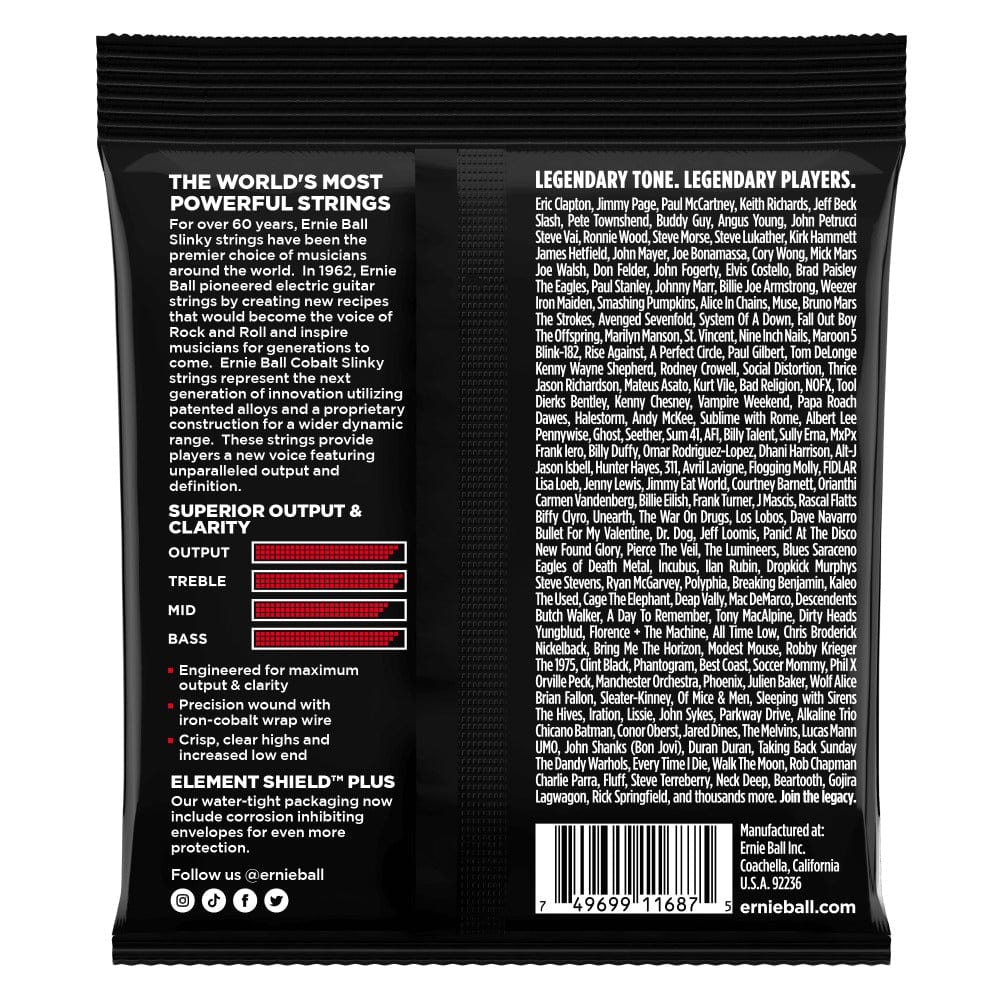 Ernie Ball 2716 Slinky Cobalt Electric Guitar Strings - 11-52 - Image 2
