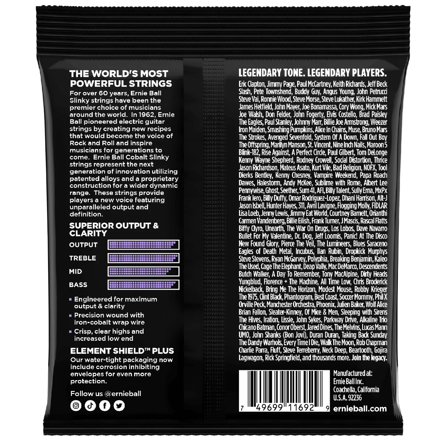 Ernie Ball 2717 Ultra Slinky Cobalt Electric Guitar Strings - 10-48 - Image 2
