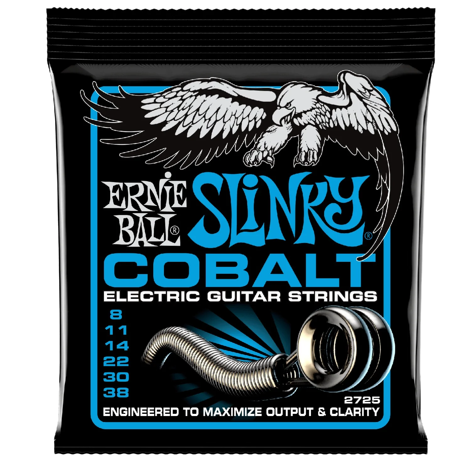 Ernie BallÂ 2725 Extra Slinky Cobalt Electric Guitar Strings - 8-38