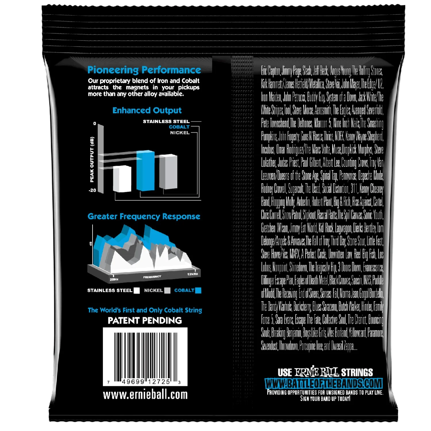 Ernie BallÂ 2725 Extra Slinky Cobalt Electric Guitar Strings - 8-38 - Image 2