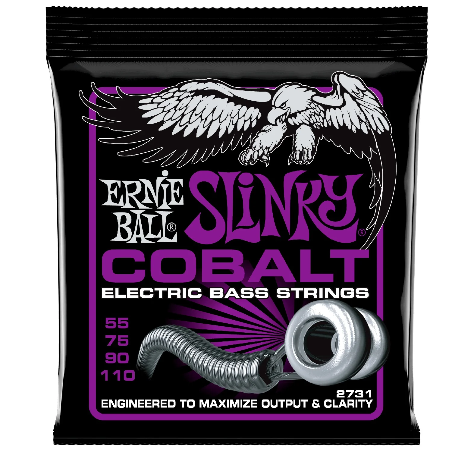 Ernie Ball 2731 Cobalt Power Slinky Bass Guitar String 055-110