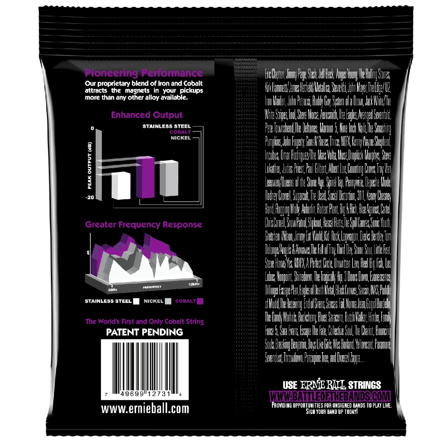 Ernie Ball 2731 Cobalt Power Slinky Bass Guitar String 055-110 - Image 2