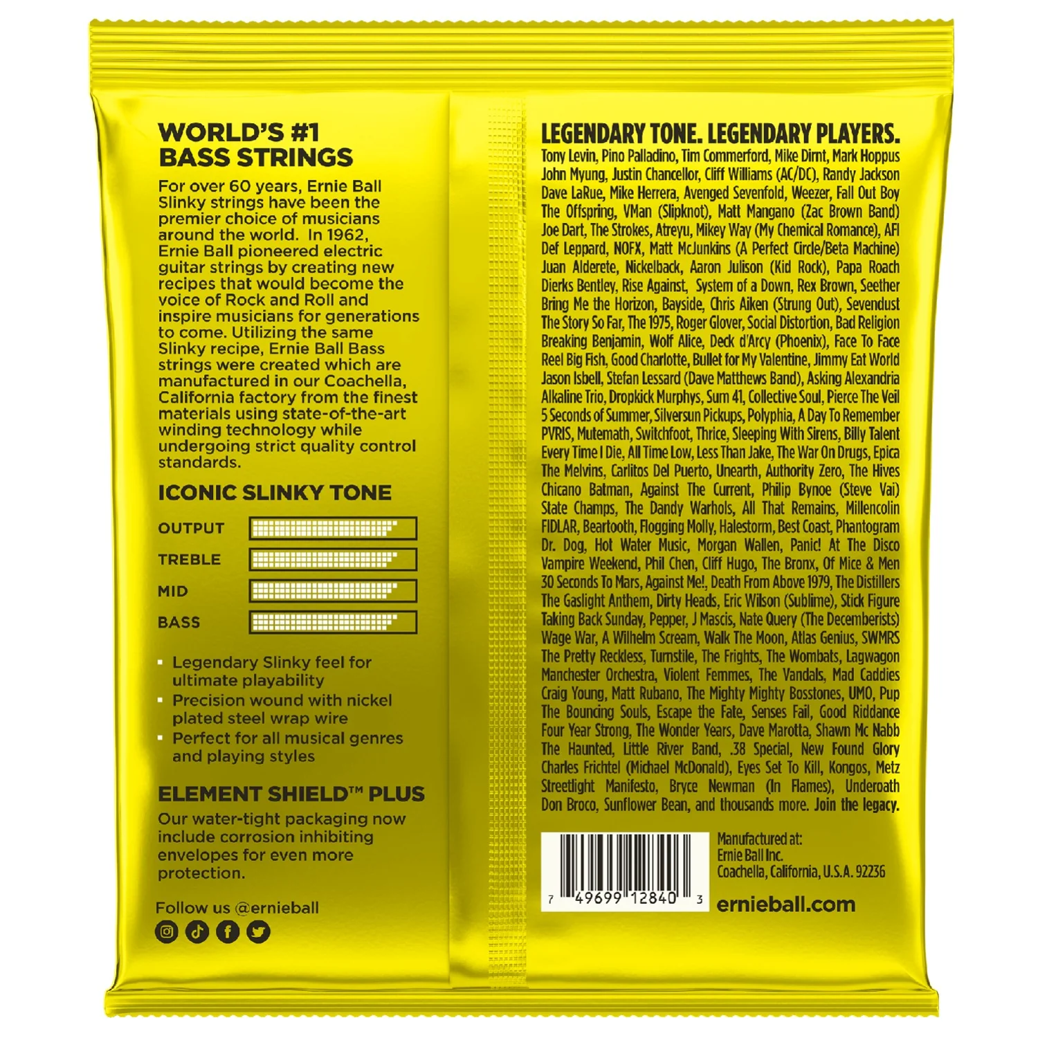 Ernie Ball 2840 Beefy Slinky Nickel Wound 4 String Electric Bass Guitar String Set - 65-130 Gauge - Image 2