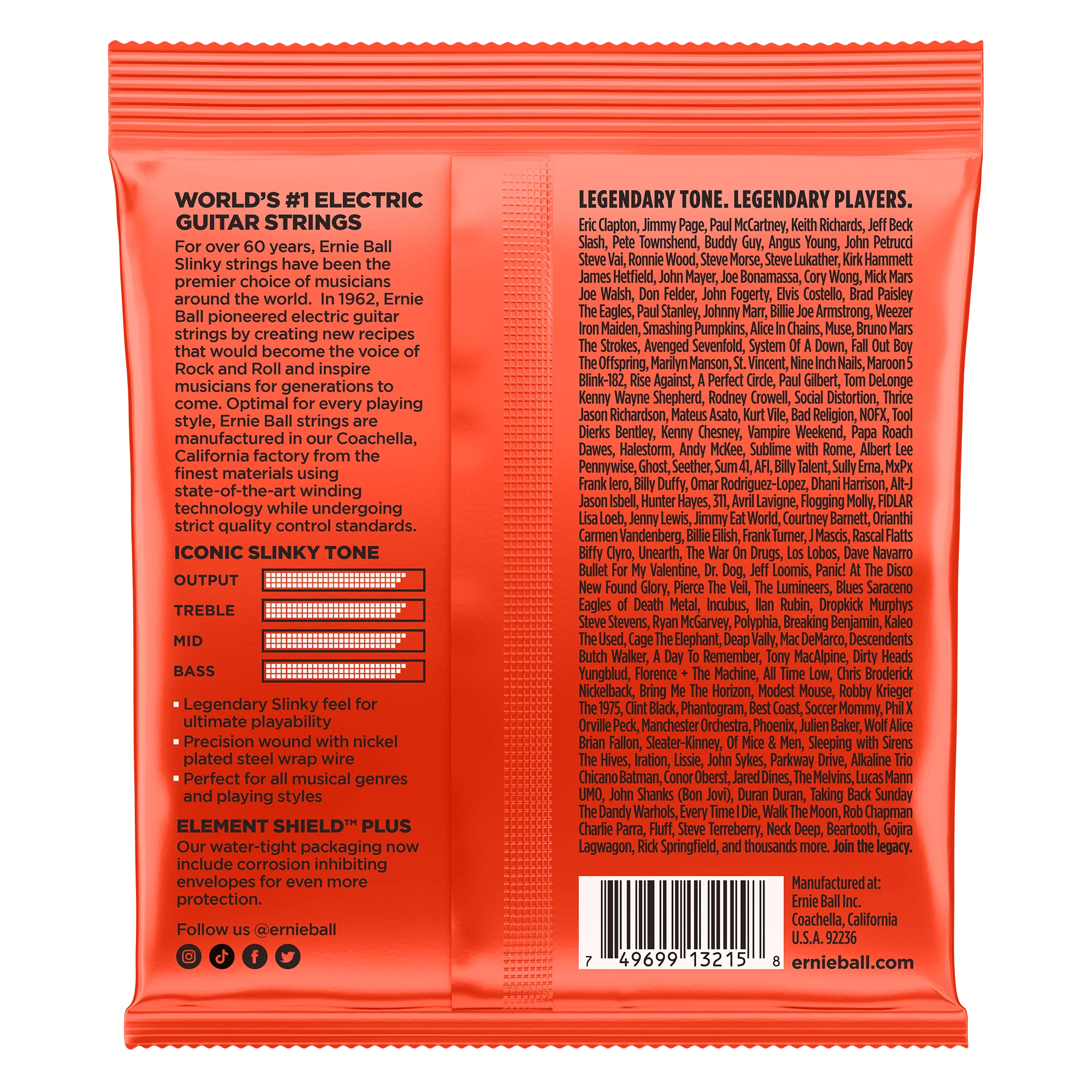 Ernie Ball 3215 Skinny Top Heavy Bottom Slinky Nickel Wound Electric Guitar Strings 3 Pack 10-52 - Image 2