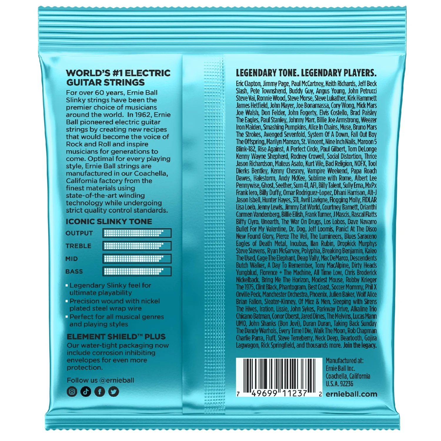 Ernie Ball 3228 Mighty Slinky Nickel Wound Electric Guitar Strings 3 Pack - .8.5-.40 - Image 2