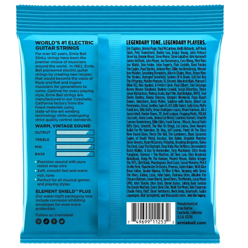 Ernie Ball 3255 Extra Slinky Classic Pure Nickel Electric Guitar Strings - Pack of 3 - .8-.38 - Image 2