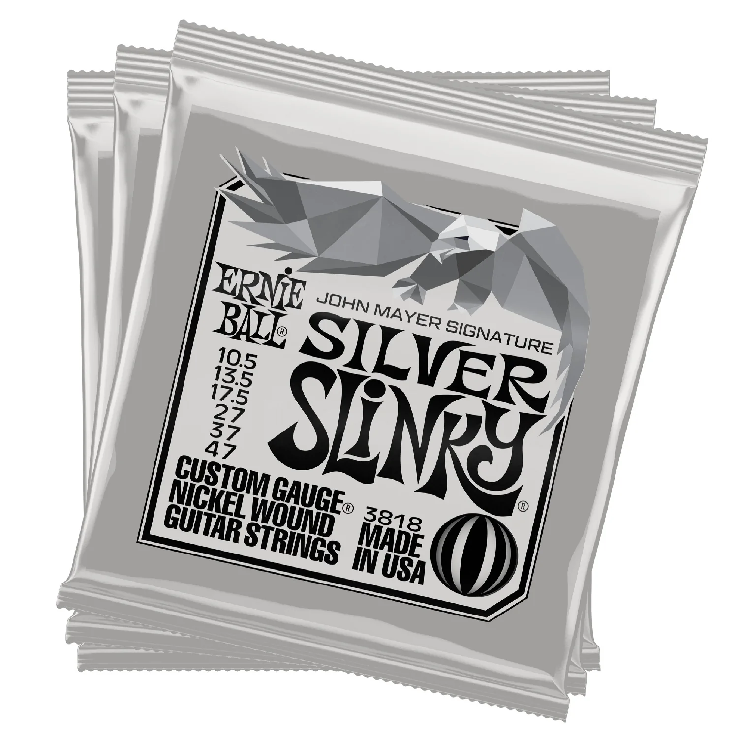 Ernie Ball 3818 John Mayer Silver Slinky Signature Electric Guitar Strings - Image 3