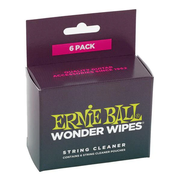 Ernie Ball 4277 Wonder Wipes String Cleaner - Pack of 6