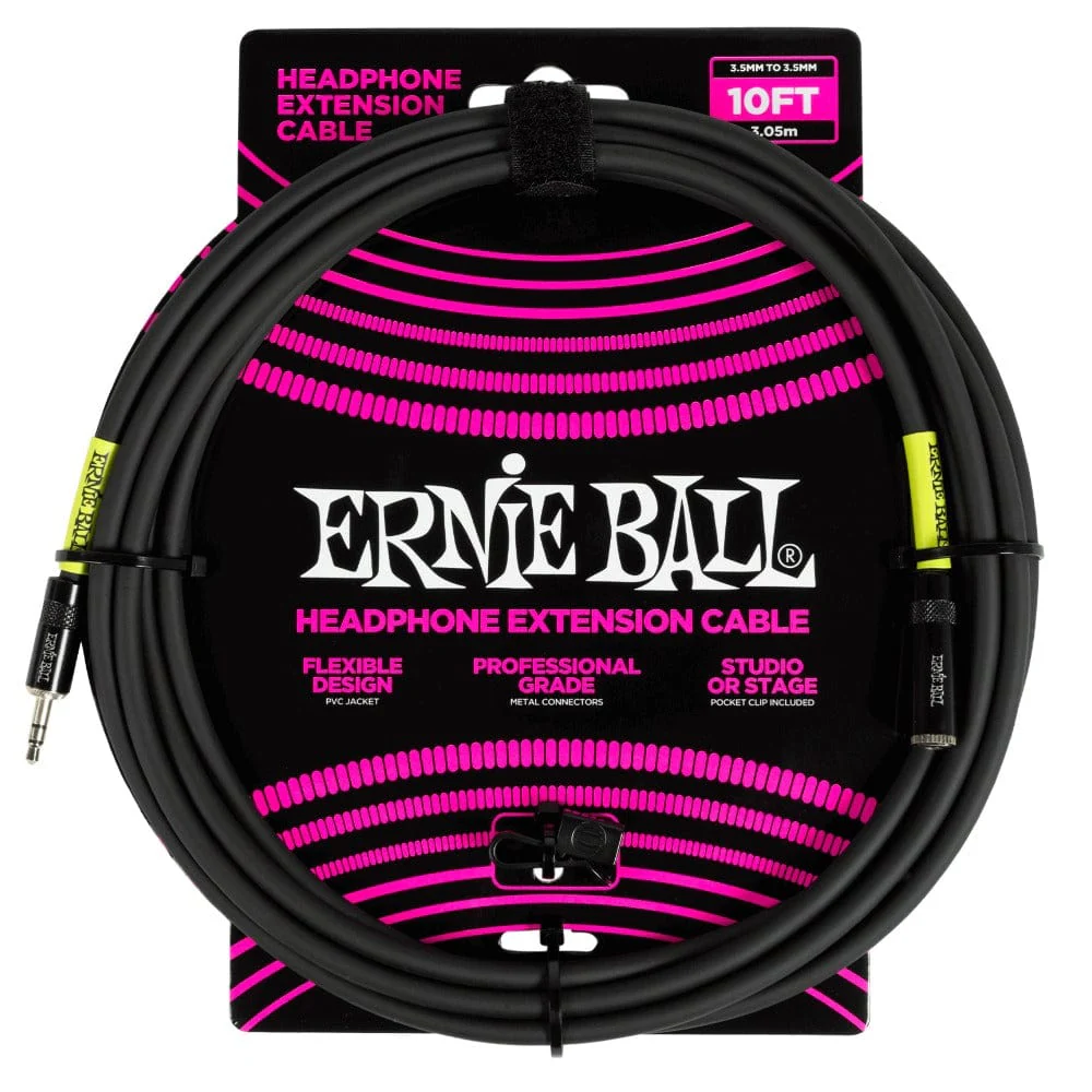 Ernie Ball 6424 3.5mm 3m Headphone Extension Instrument Cable